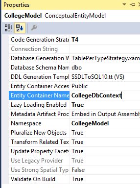 Entity Container Name in Properties